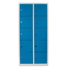 DP.55.100.03 On Gözlü Öğrenci ve Öğretmen Dolabı Gri-Mavi