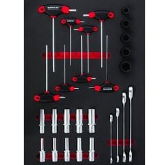 DP.95.100.01 7 Çekmece (206 Parça İç Set İzeltaş) Pro Takım Arabası