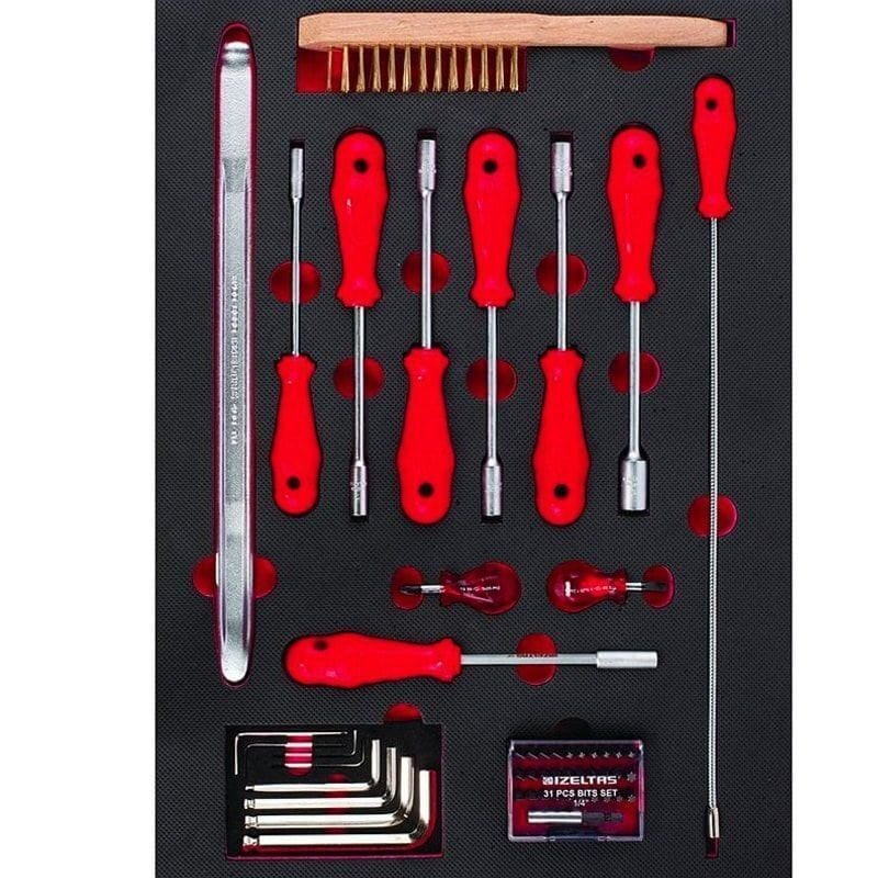 Takım Arabası TA-01 7 Çekmece (206 Parça İç Set İzeltaş) Pro Takım Arabası