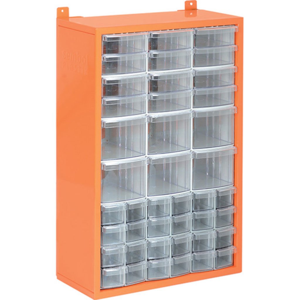 DP.205.100.18 Plastik Çekmeceli Sabit Metal Dolap