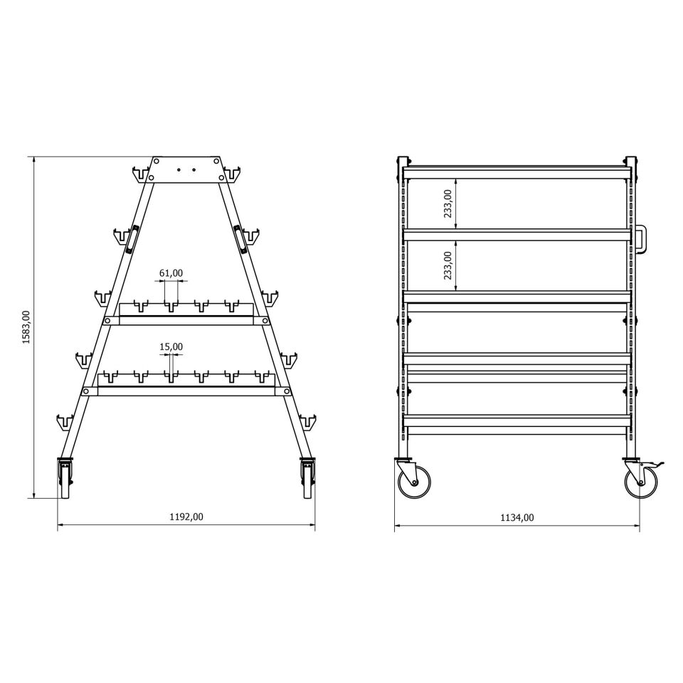 DP.100.100.01 Abkant Kalıp Taşıma Arabası