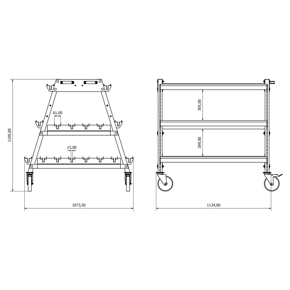 DP.100.100.02 Abkant Kalıp Taşıma Arabası