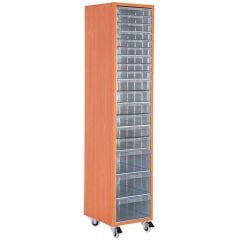 DP.205.100.18 Plastik Çekmeceli Tekerlekli Ahşap Dolap