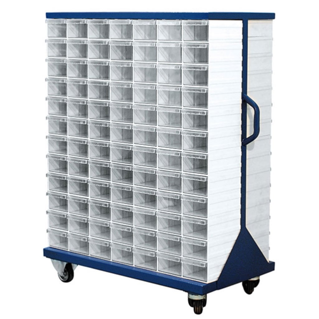 DP.205.100.06 Plastik Çekmeceli Tekerlekli Çift Yönlü Metal Dolap