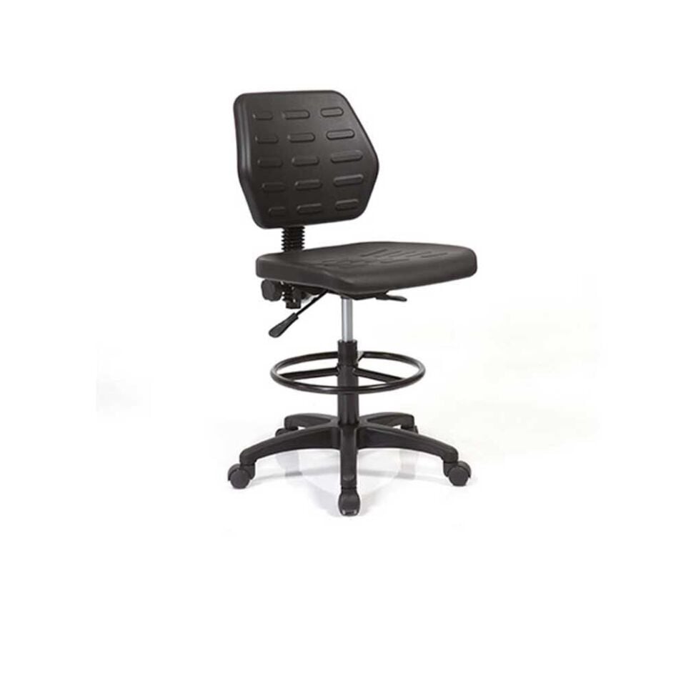 Endüstriyel Ergonomik Çalışma Taburesi (Tam Çember + Sırtlık) ES-06