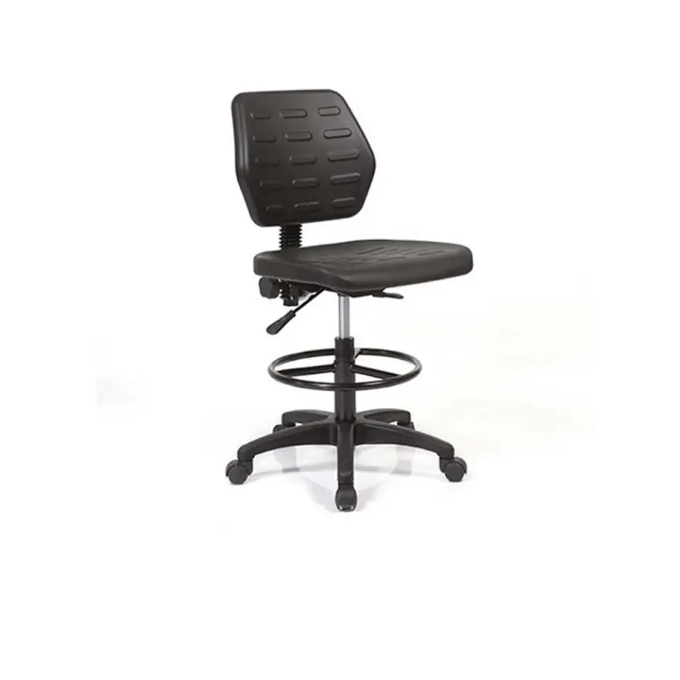 Endüstriyel Ergonomik Çalışma Taburesi (Tam Çember + Sırtlık) ES-06