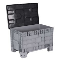 DP.210.100.03 Kapalı Tip Plastik Konteyner Kasa (Menteşe Kapaklı)