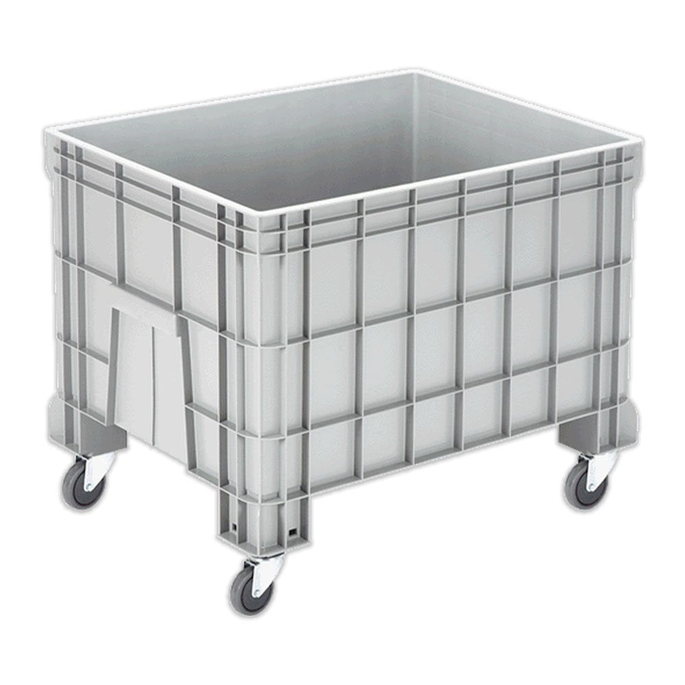 DP.215.100.01 Kapalı Tip Tekerlekli Plastik Konteyner Kasa